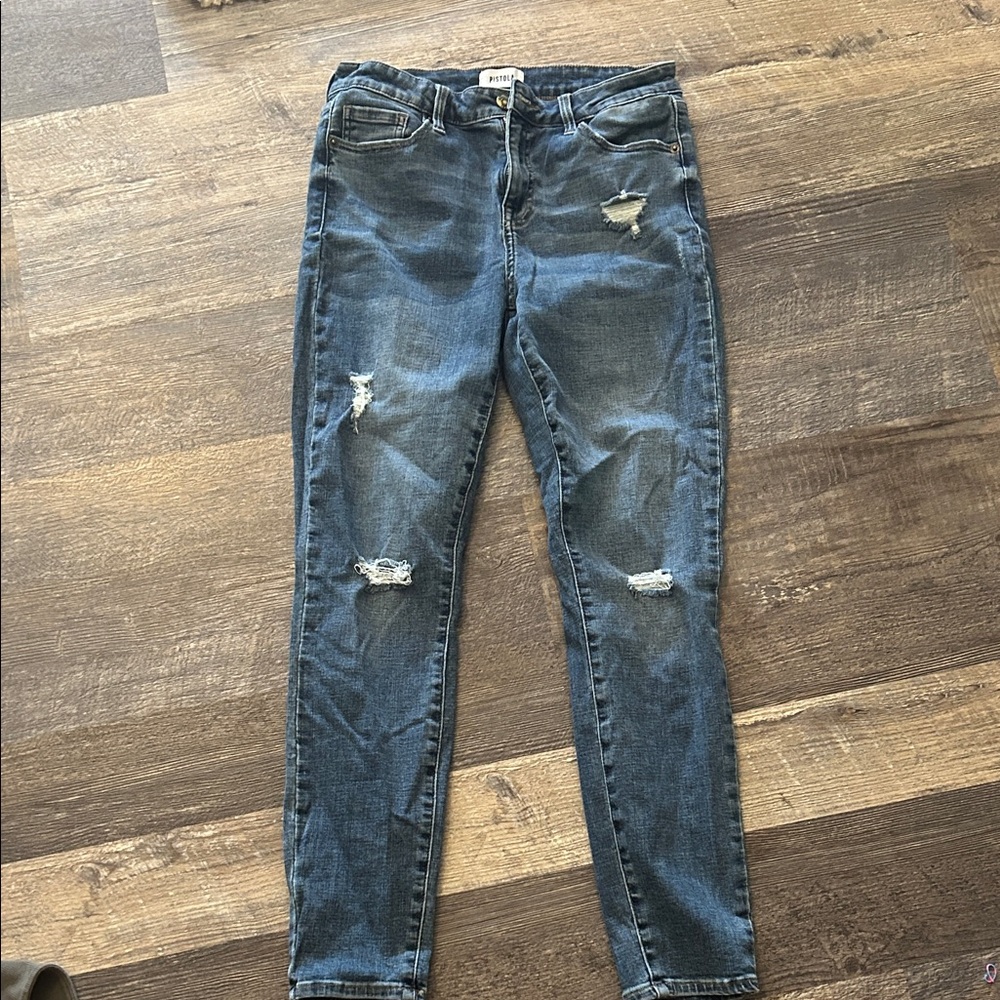 Pistola Distressed Skinny Jeans - Blue